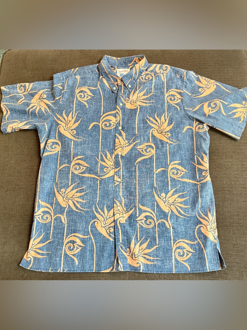 reyn spooner Limited Edition Alfred Shaheen Shirt Orange Bird of Paradise XXL